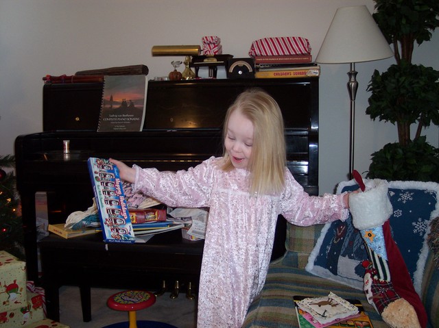 Emma on Christmas morning