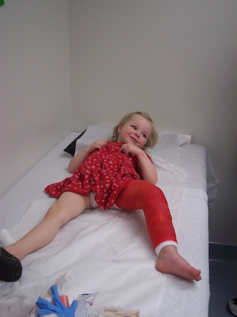 Sarah with her new cast