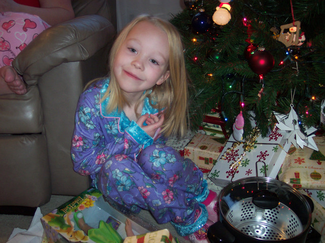 Emma on Christmas morning