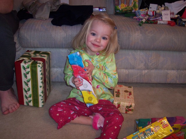 Sarah on Christmas morning