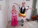 Emma and Sarah on Halloween