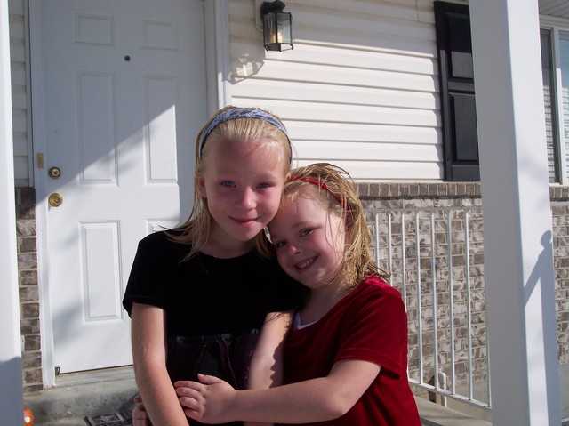 Emma and Sarah Dressed Up For Church