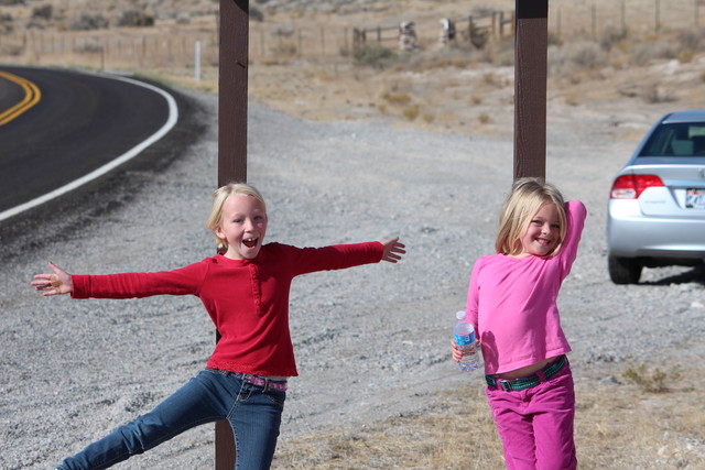 Emma and Sarah at Golden Spike