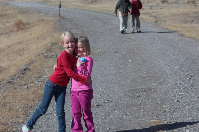 Emma and Sarah at Golden Spike