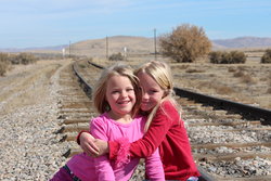 Emma and Sarah at Golden Spike