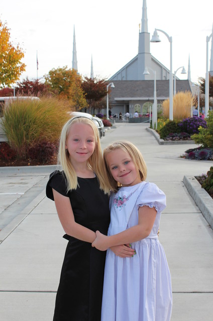 Sarah and Emma at Boise Temple Open House