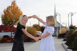 Sarah and Emma at Boise Temple Open House