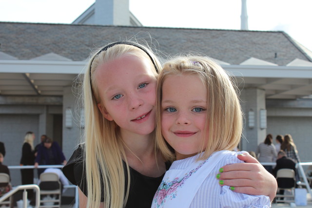 Sarah and Emma at Boise Temple Open House