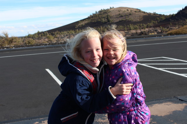 Emma and Sarah at Craters of the Moon