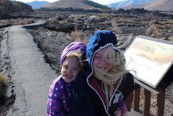 Emma and Sarah at Craters of the Moon