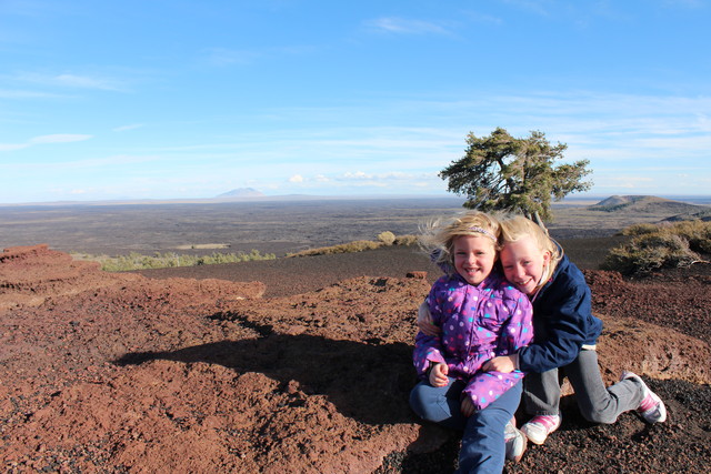 Emma and Sarah at Craters of the Moon