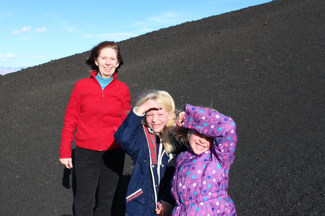 Valerie, Emma and Sarah at Craters of the Moon