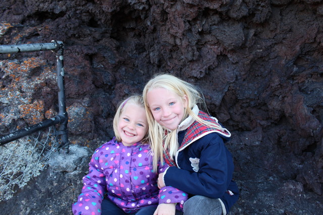 Emma and Sarah at Craters of the Moon