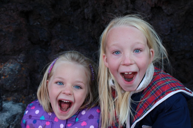 Emma and Sarah at Craters of the Moon