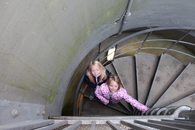 Emma and Sarah in the Astoria Column