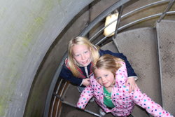 Emma and Sarah in the Astoria Column