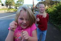Emma and Sarah in Cannon Beach