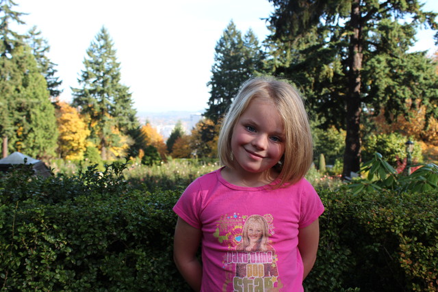 Sarah at the Portland Rose Garden