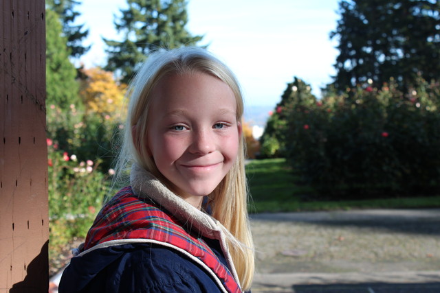 Emma at the Portland Rose Garden