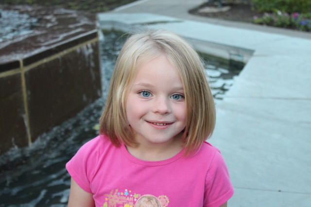 Sarah at the Portland Temple