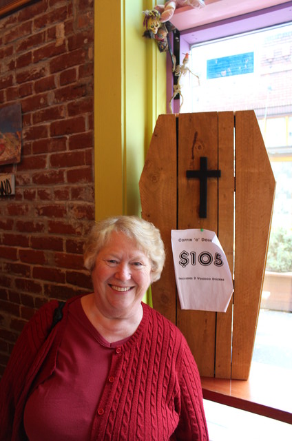 Barbara at Voodoo Doughnuts