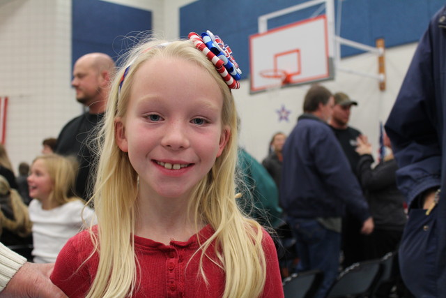 Emma after her Veterans' Day program