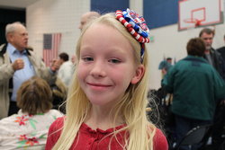 Emma after her Veterans' Day program