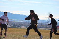 Steve's Touchdown (and broken finger) play