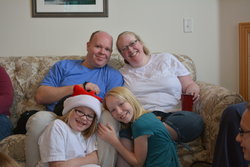 Steve, Camille, Sarah, Emma at Thornock Christmas Party