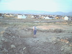 Steve inspecting our land